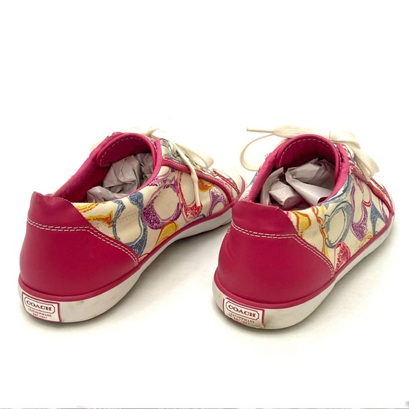 Coach Women's Multi-Color Barrett Poppy Lace-Up Sneaker (Q675) - Picture 7 of 15